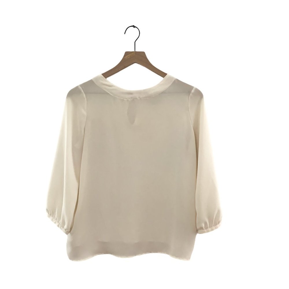 LC Lauren Conrad Sheer Ivory Top